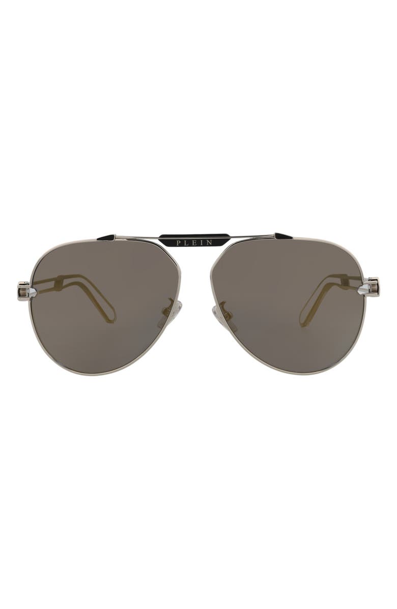 PHILIPP PLEIN 62mm Oversize Aviator Sunglasses, Main, color, 
