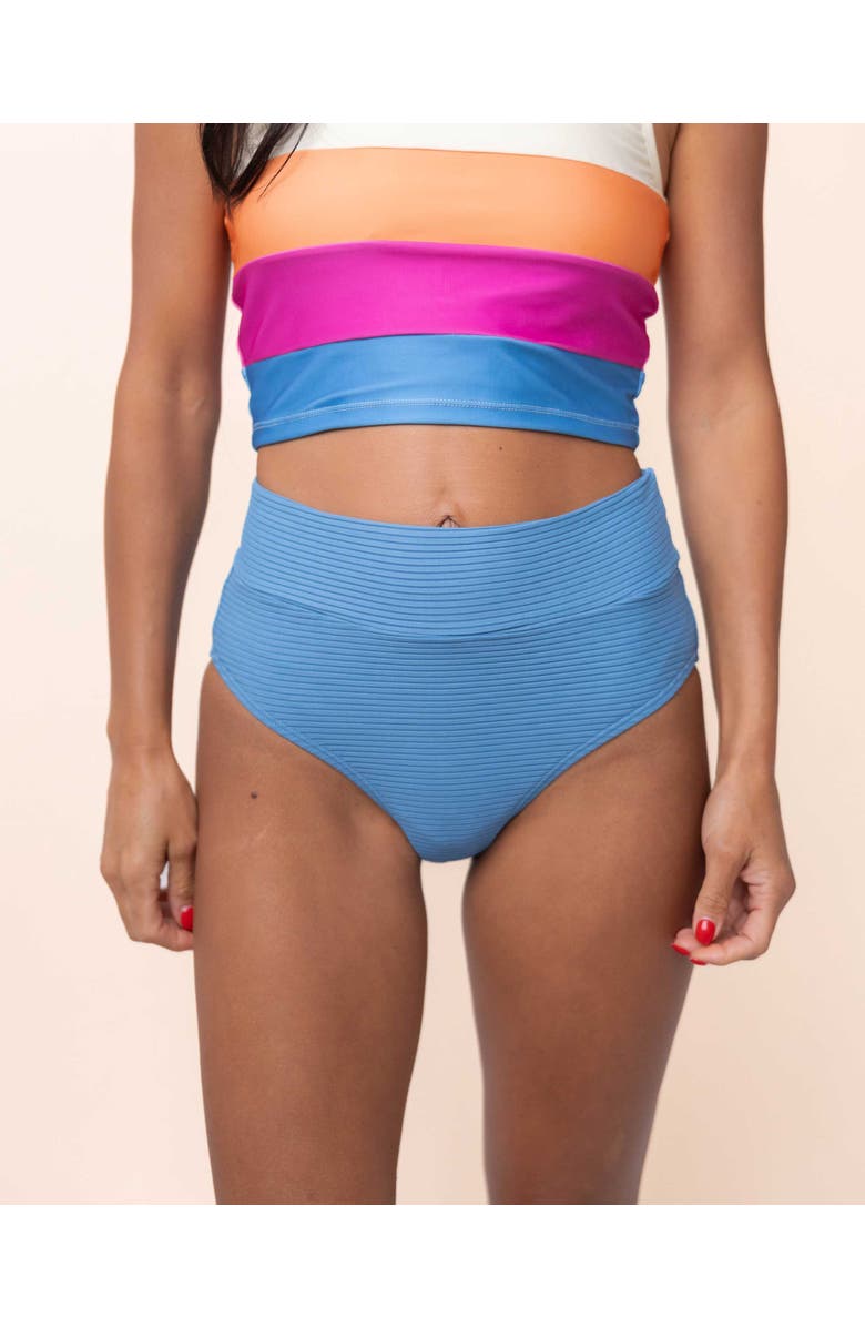 Nani Flat Rib Mid Rise Swim Bottom, Main, color, Monica