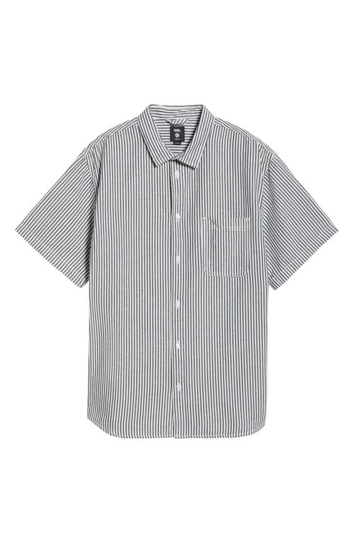 Vans Lawson Stripe Short Sleeve Cotton & Linen Button-up Shirt In Multi