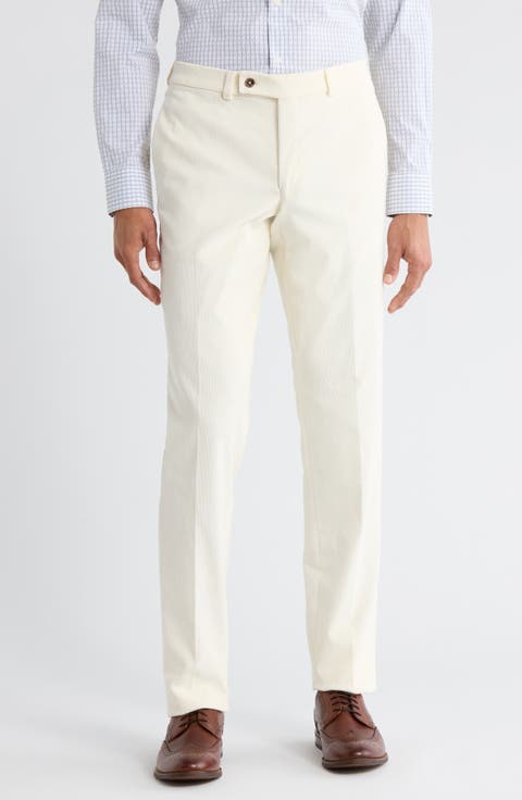 Sage Flat Front Stretch Corduroy Chinos