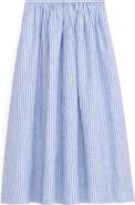 Alex Mill Sarah Stripe Linen Midi Skirt