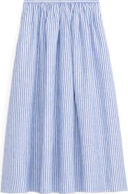 Alex Mill Sarah Stripe Linen Midi Skirt