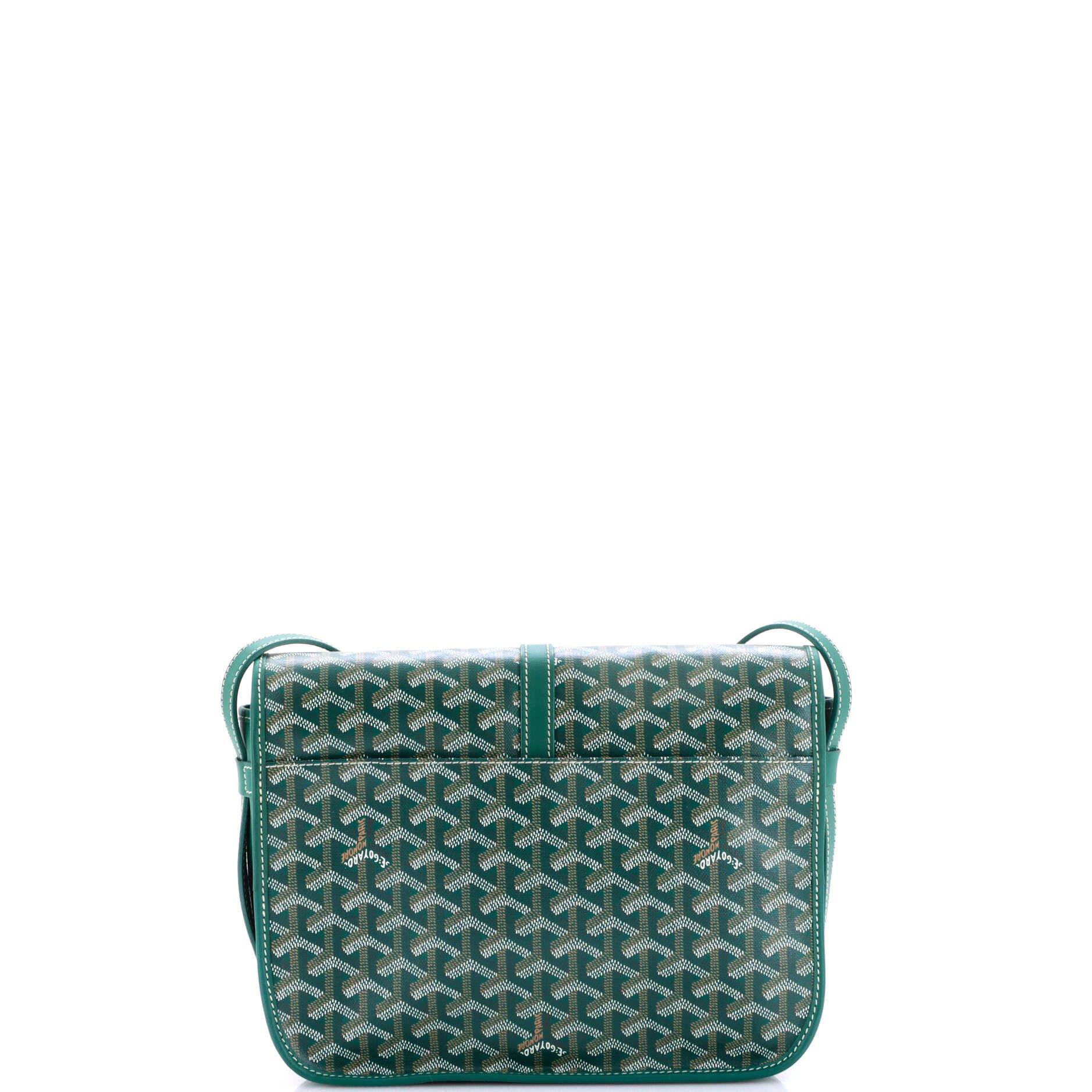 Pre-Owned Goyard Belvedere II Messenger Bag Coated Canvas MM, Alternate, color, Green