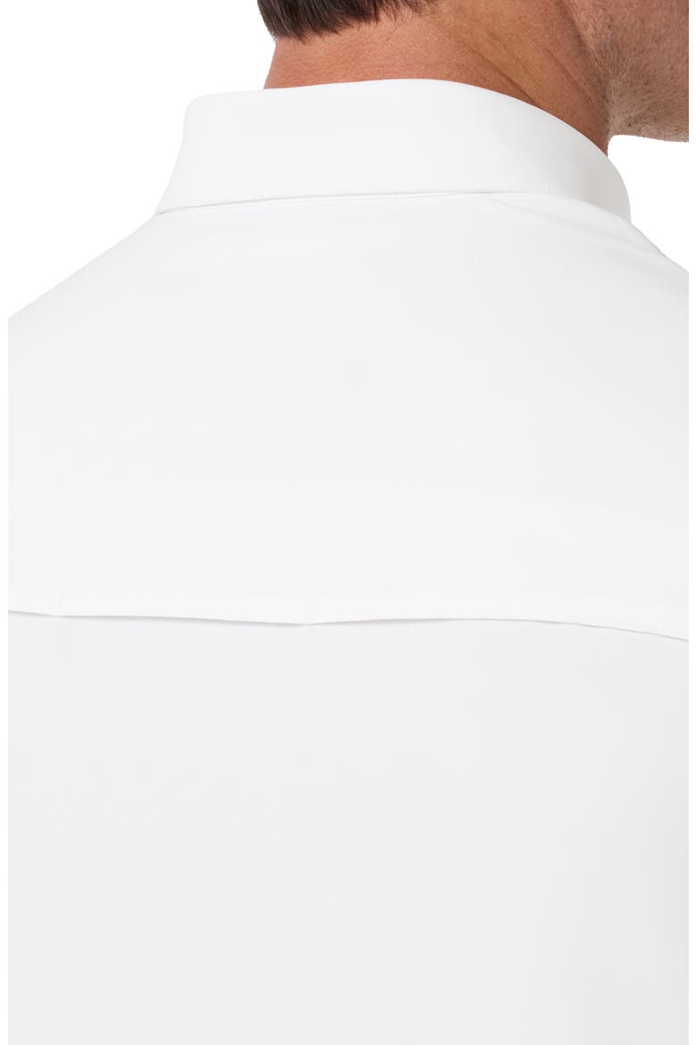 Leeward Tailgate Short Sleeve Performance Button-Up Shirt, Alternate, color, WHITE