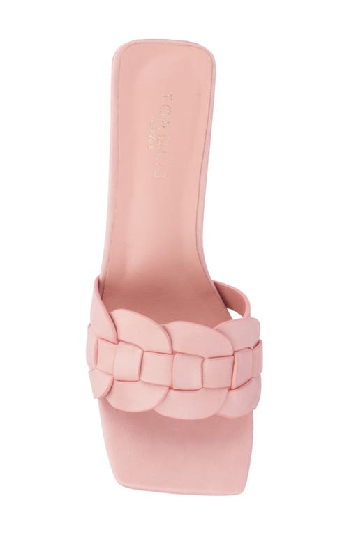 Torgeis Ela Woven Slide Sandal In Blush