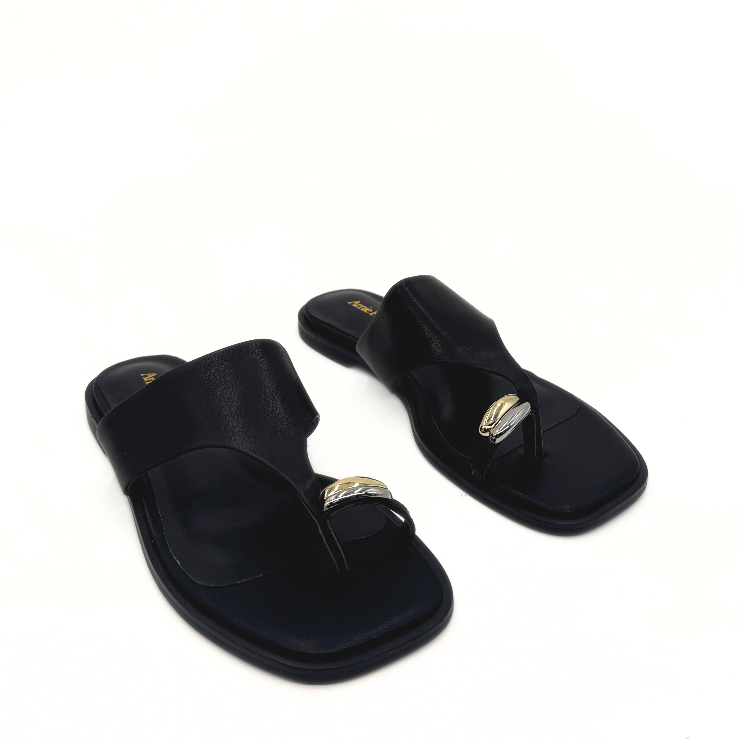 Amie Rafa Cece Thong Sandals, Alternate, color, Black