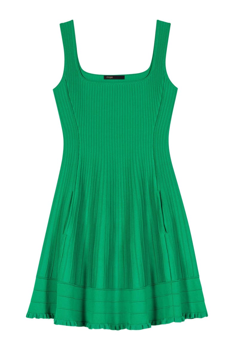 Knit skater dress, Alternate, color, Green