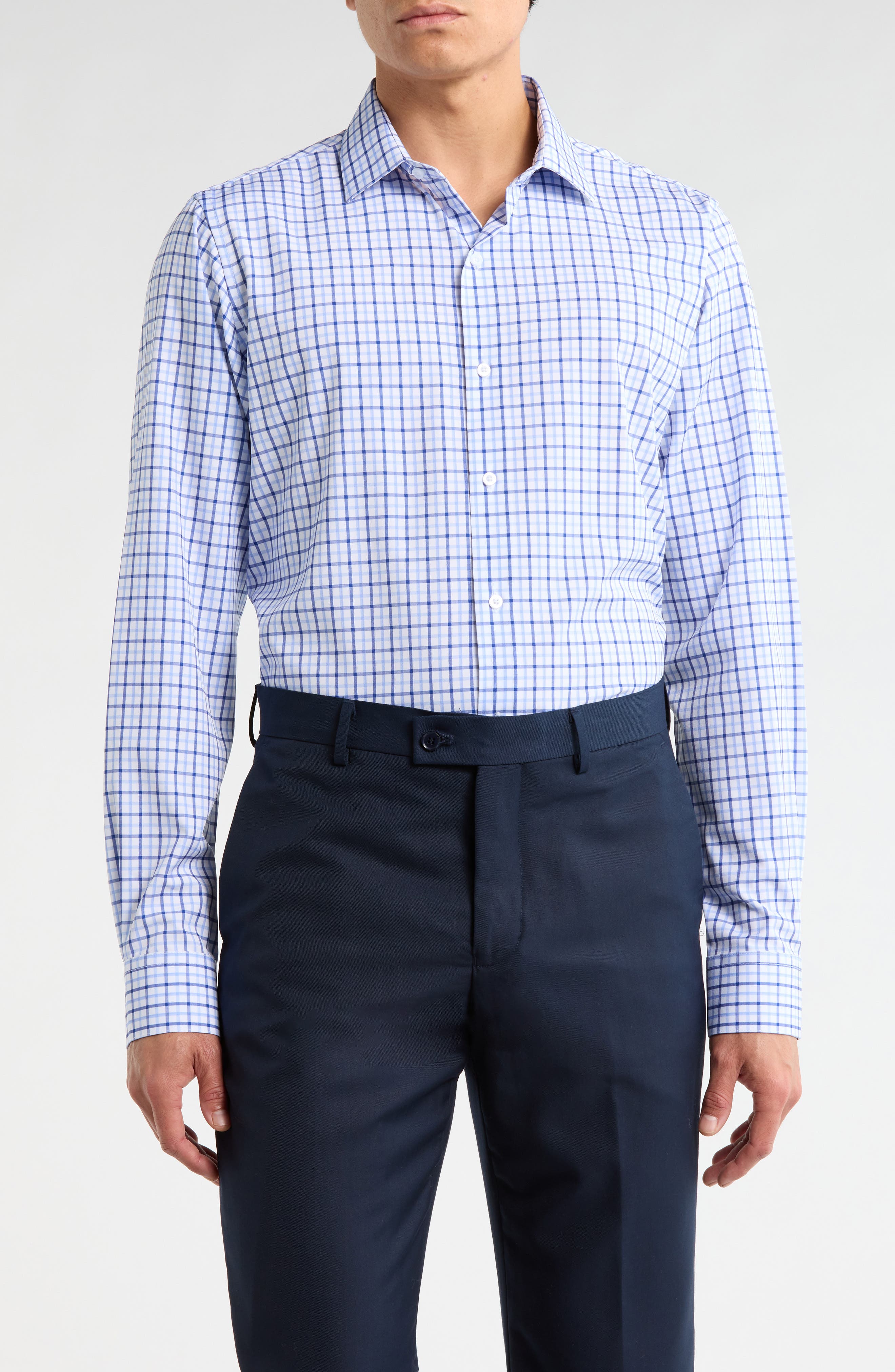 Nautica Slim Fit Check Print Dress Shirt