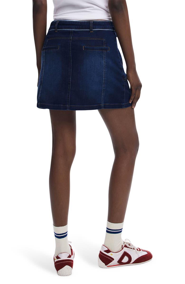 Desigual Denim Miniskirt, Alternate, color, Dark Blue