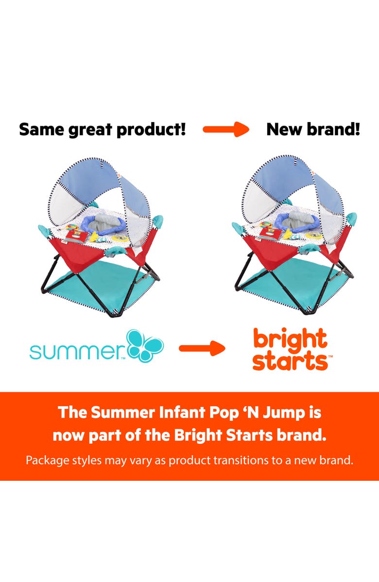BRIGHT STARTS Pop 'N Jump Portable Activity Jumper, Alternate, color, Red