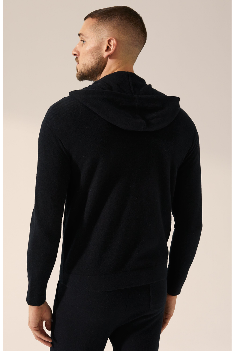 Tyler Cashmere Zip Hoodie, Alternate, color, Black