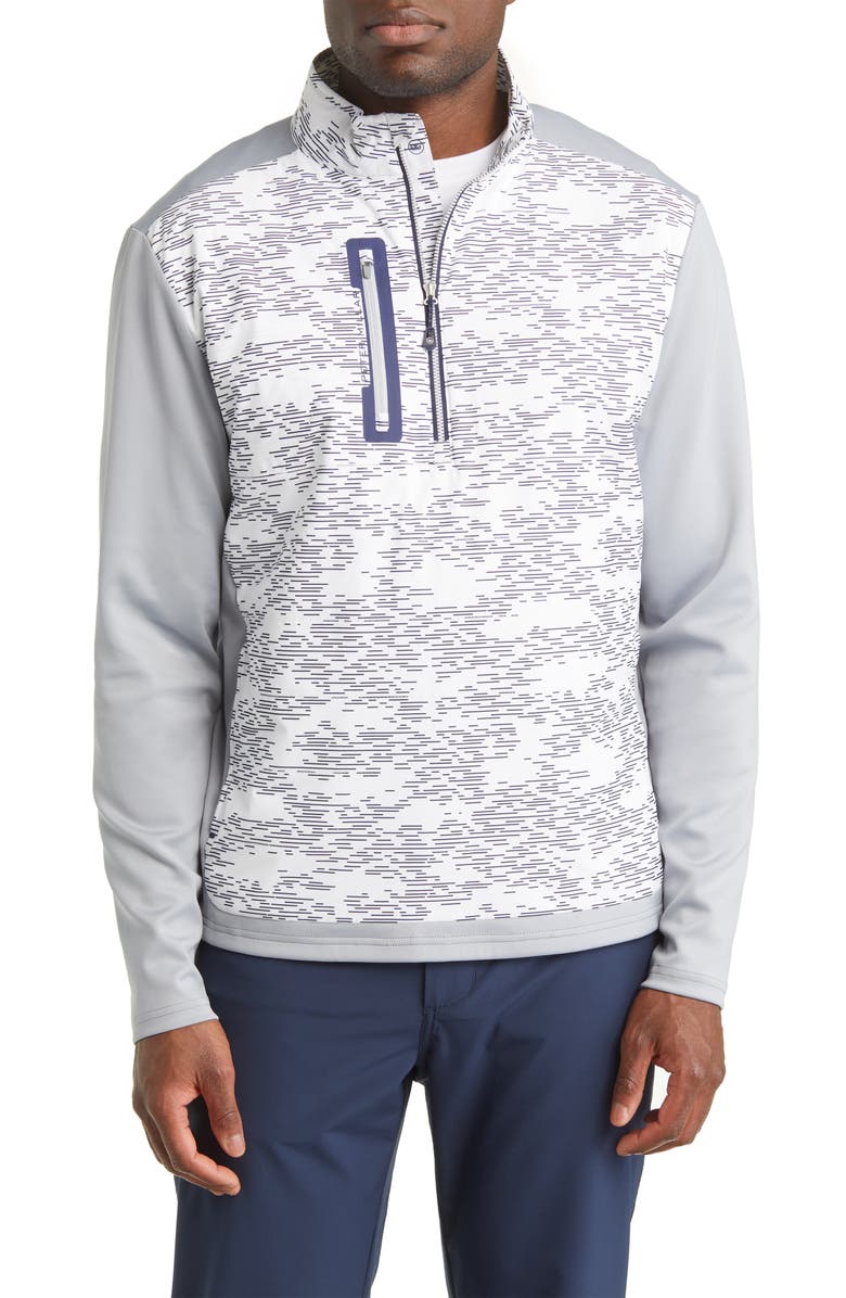Peter Millar Weld Elite Hybrid Wind & Water Resistant Half Zip Pullover, Main, color, 