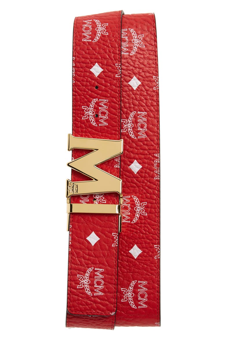 Visetos Reversible Belt, Main, color, WHITE LOGO VIVA RED