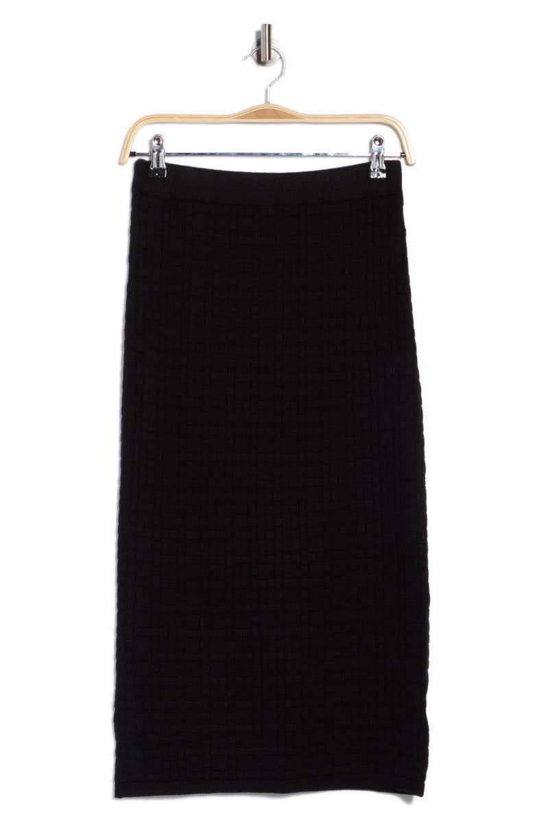 Ellen Tracy Textured Sweater Skirt, Alternate, color, Black