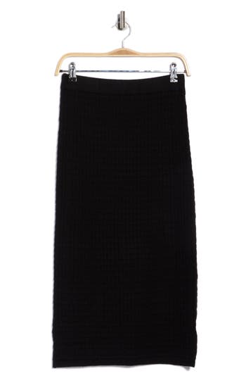 Ellen Tracy Textured Sweater Skirt In Animal Print
