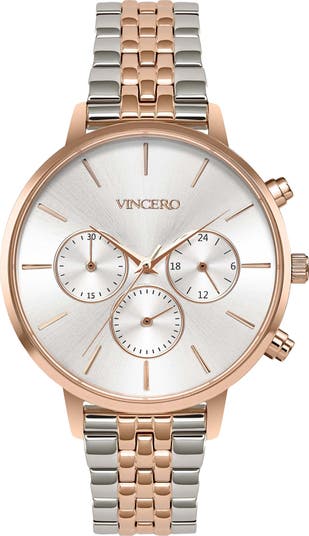Vincero Kleio Steel Goldtone Chrono Women\'s Watch Vincero Women Luxury Chronograph Kleio Rose Gold Mesh Band  main image 3