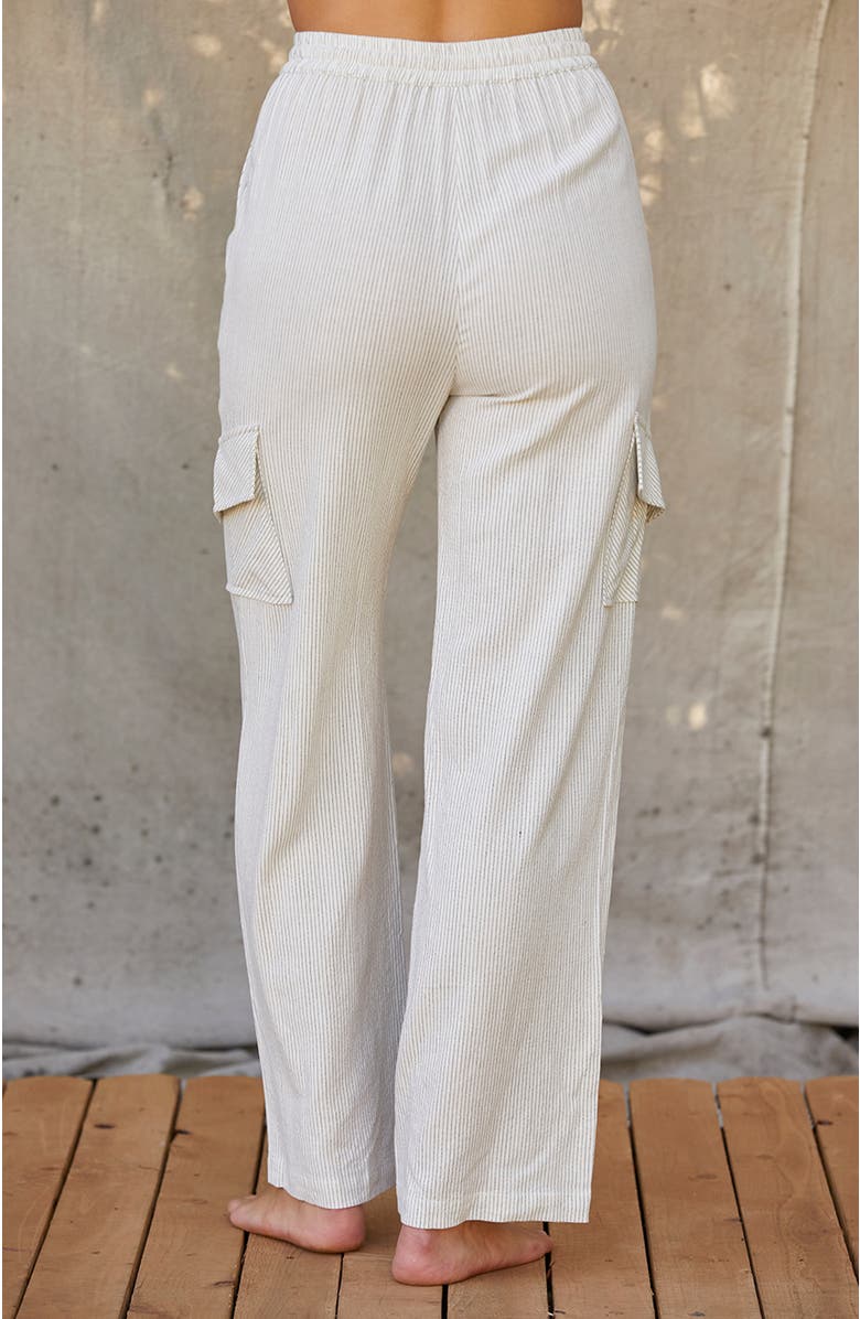 CRESCENT Pinstripe Pants, Alternate, color, White/Black