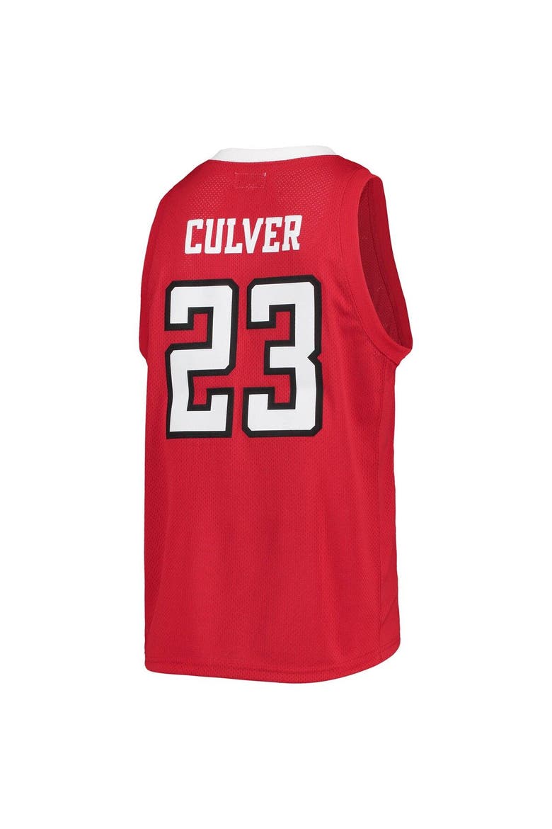 Men's Original Retro Brand Jarrett Culver Red Texas Tech Red Raiders Alumni Commemorative Replica Basketball Jersey, Alternate, color, Red