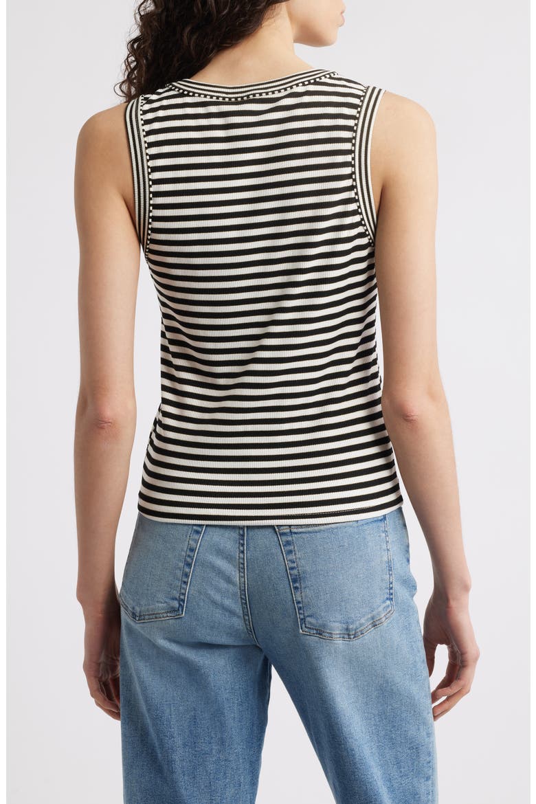 Stripe Rib Tank, Alternate, color, BLACK/ OFF WHITE