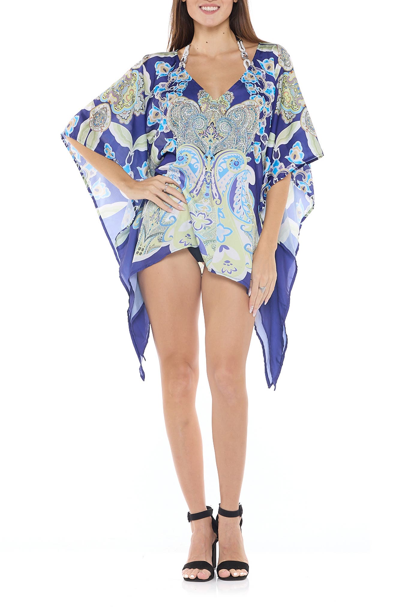 RANEES Patterned Cover-Up Top