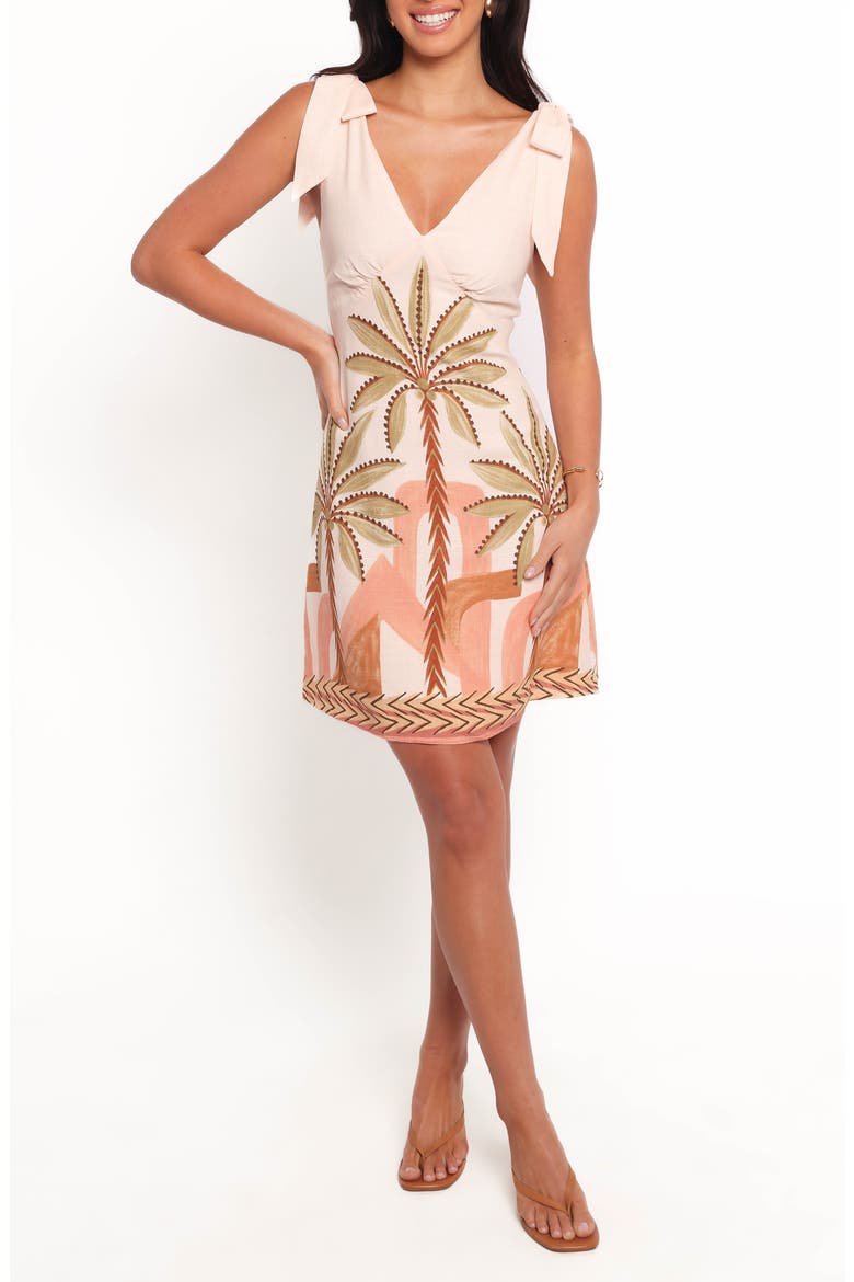 Giada Tie Strap Minidress, Main, color, PINK PALM