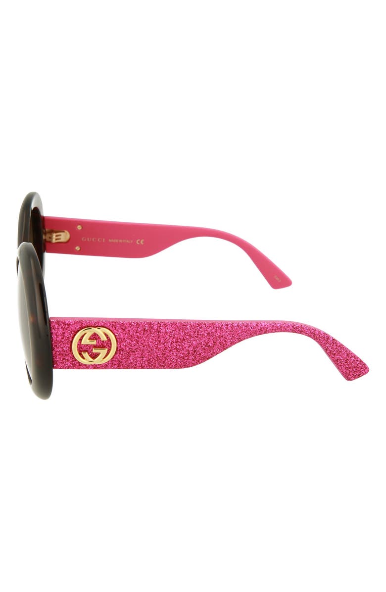Gucci Round Sunglasses, Alternate, color, Havana Pink