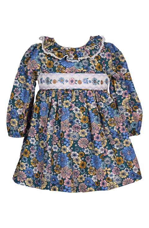 Floral Long Sleeve Cotton Dress (Baby)