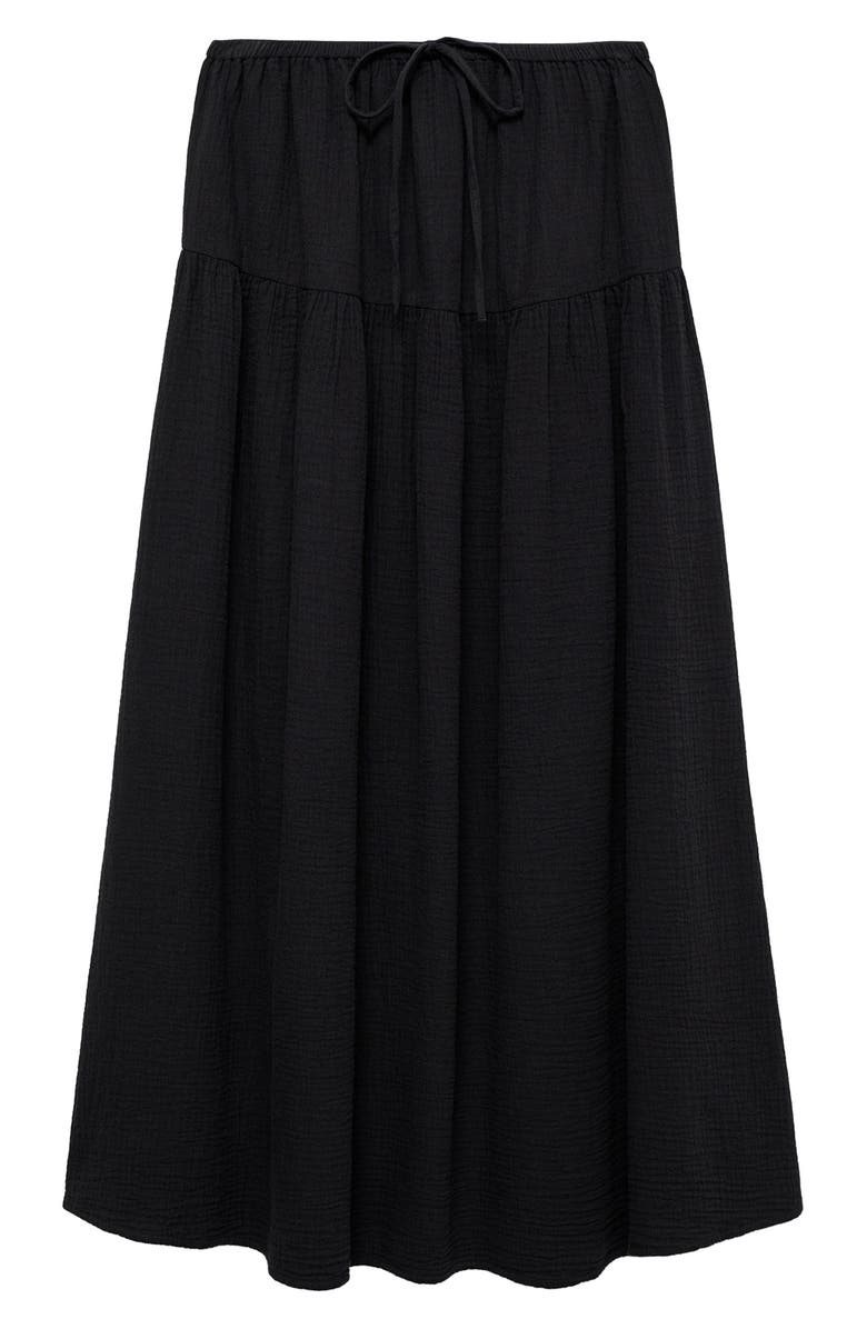 MANGO Drawstring Cotton Maxi Skirt, Alternate, color,