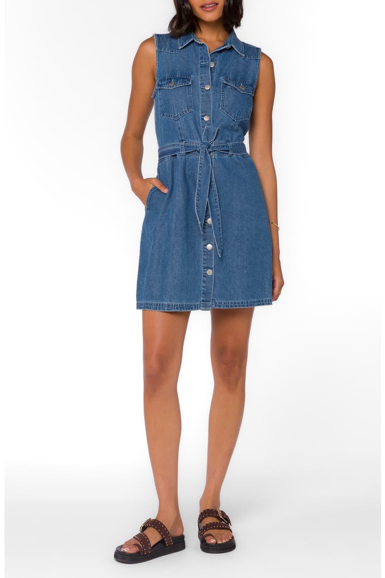 Sleeveless Shirtdress, Main, color, CLASSIC INDIGO