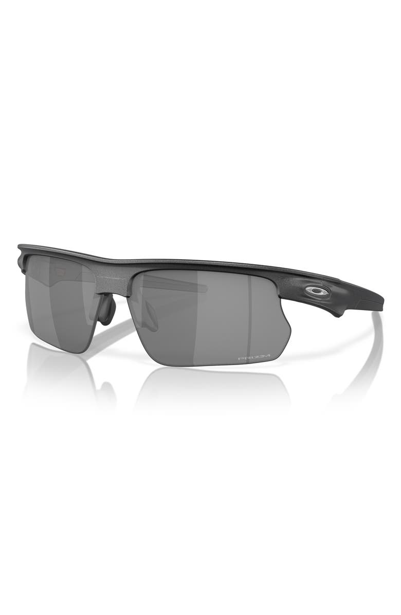 Oakley Bisphaera 68mm Prizm<sup>™</sup> Gradient Oversize Polarized Rectangular Sunglasses, Alternate, color, Black Grey