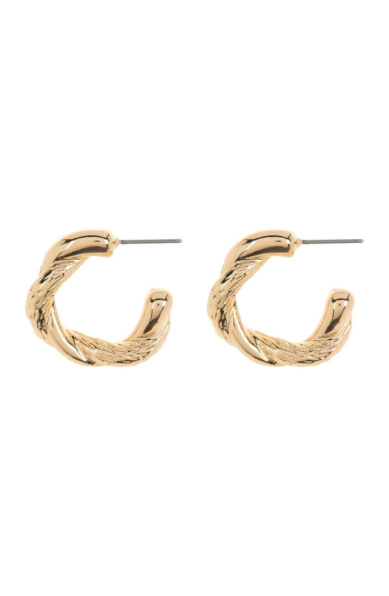 NORDSTROM RACK Twist Texture Hoop Earrings, Main, color,