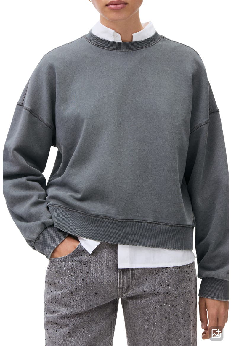 Cotton Sweatshirt, Main, color, CHARCOAL