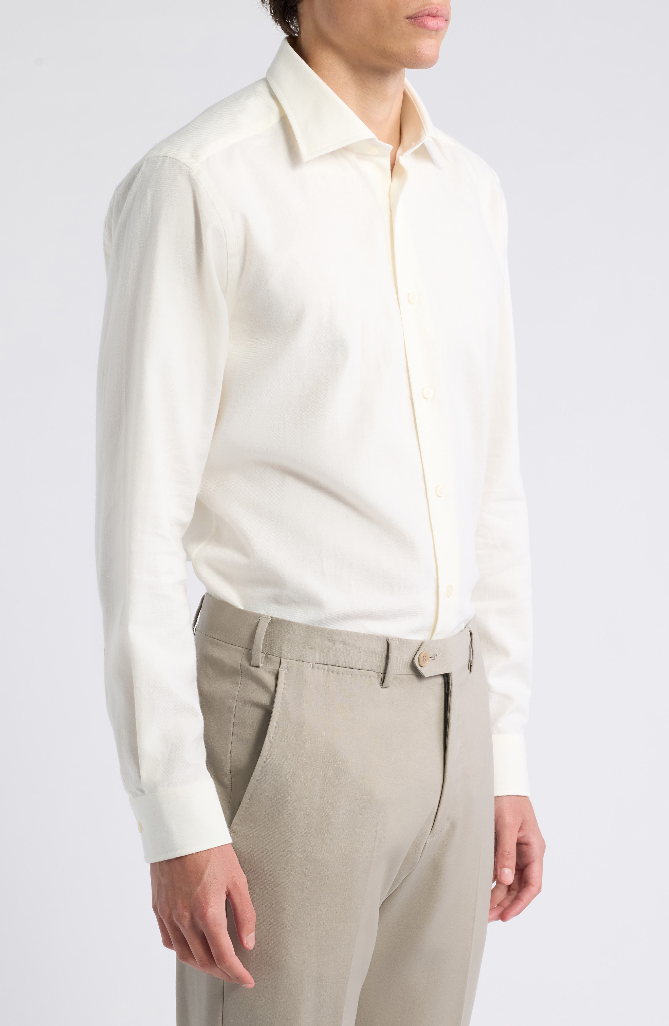 Jack Victor Cashmil Long Sleeve Cotton & Cashmere Sport Shirt (Men ...