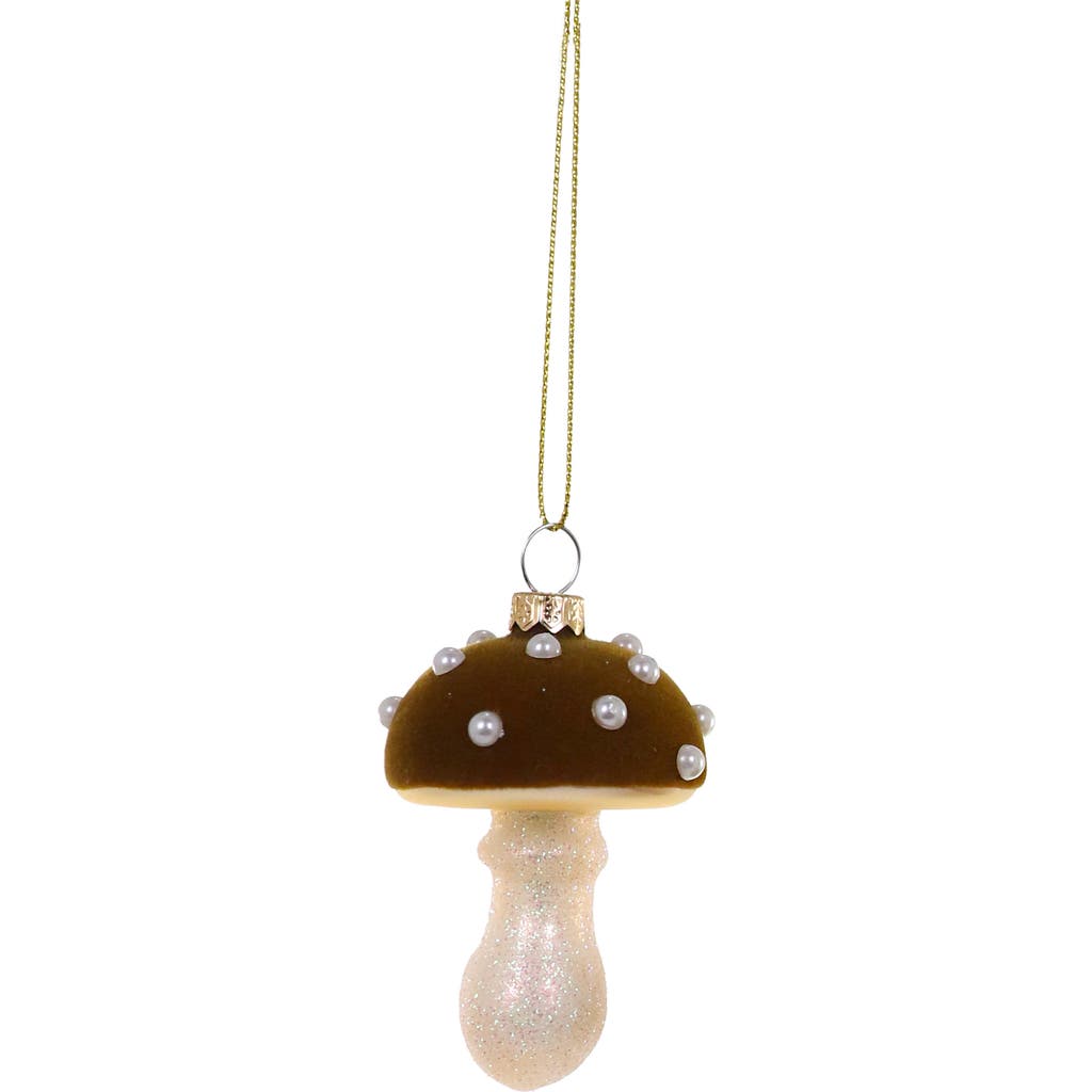 Cody Foster & Co. High Grove Mushroom Glass Ornament In Multi