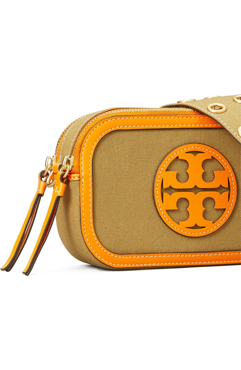 Tory Burch Mini Miller Cotton Canvas Crossbody Bag, Alternate, color,