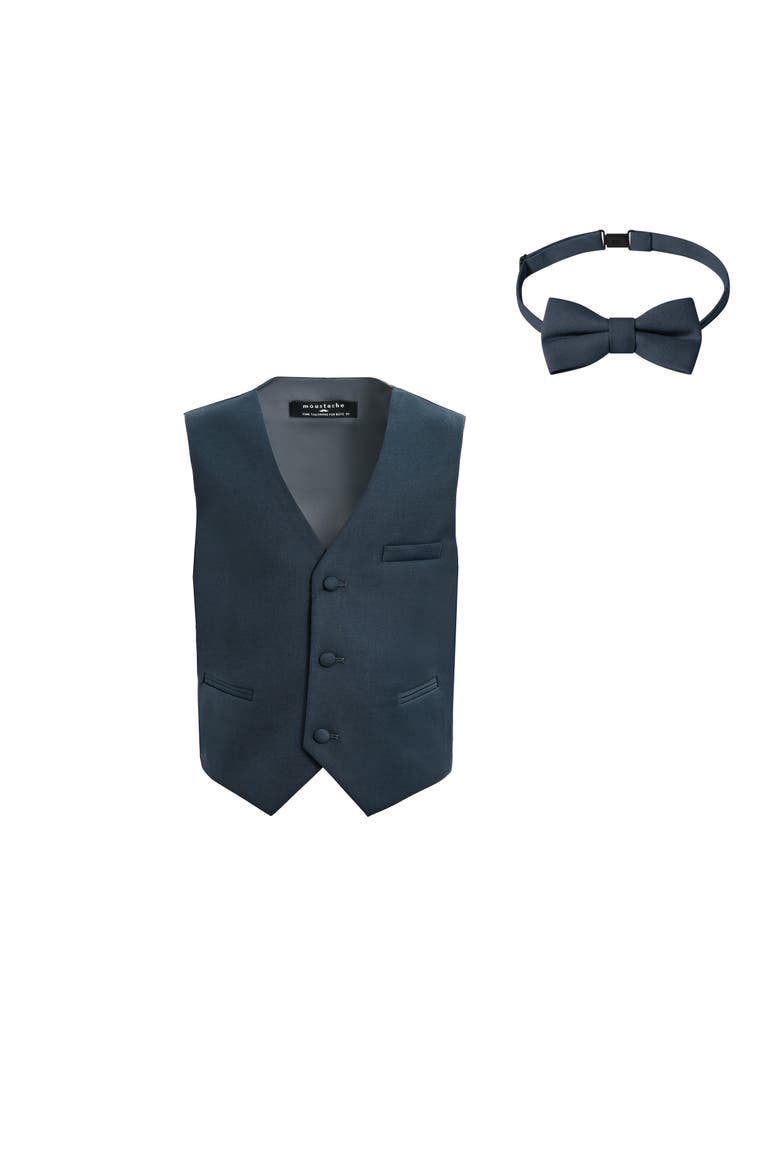Vest & Bow Tie Set, Main, color, Navy
