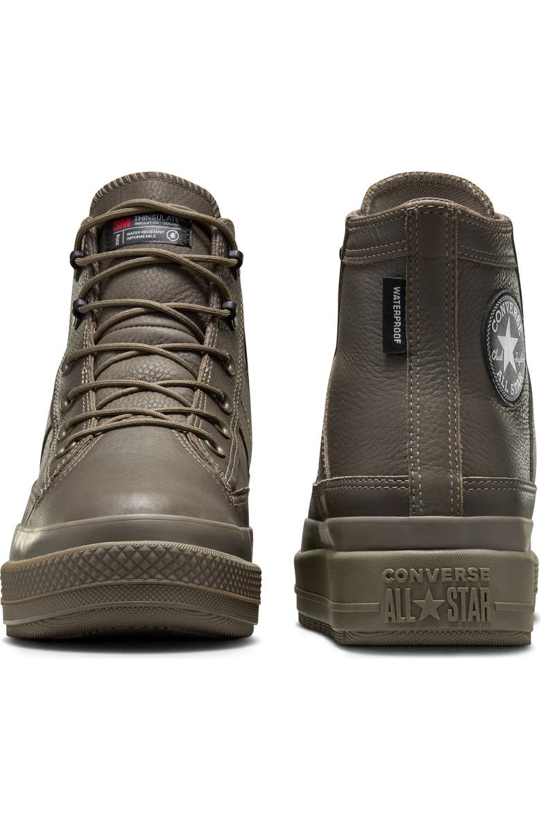 Converse Chuck Taylor<sup>®</sup> All Star<sup>®</sup> Equip Waterproof Leather Boot, Alternate, color, Truffle/ Truffle/ Black