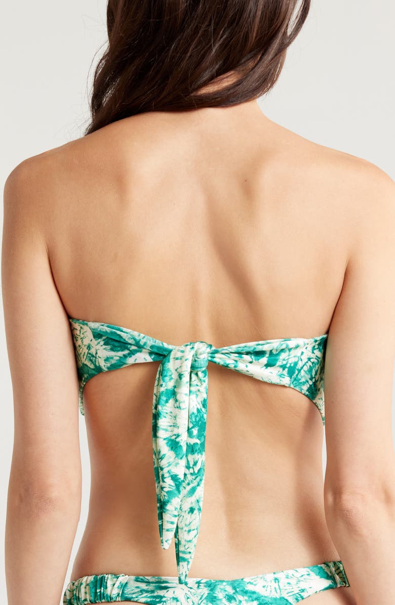 Kulani Kinis Strapless Bandeau Bikini Top, Alternate, color, Emerald Tides