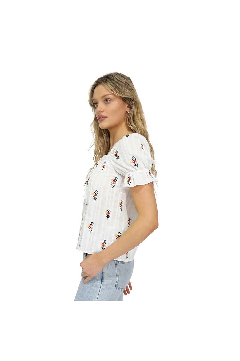 Wild Garden Floral Blouse, Alternate, color, White