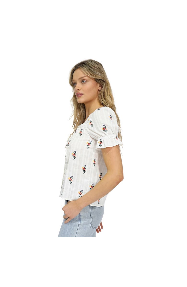 Belle & Bloom Wild Garden Floral Blouse, Alternate, color, White