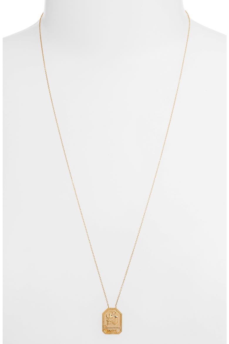 Kiana Zodiac Pendant Necklace, Main, color, TAURUS GOLD
