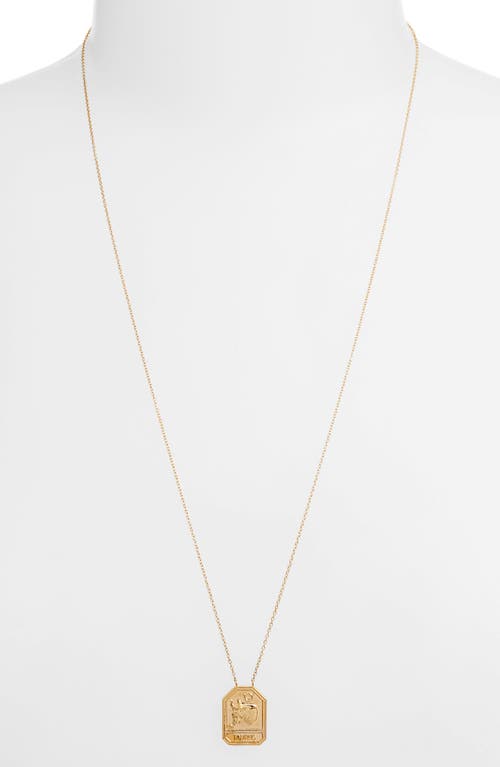 Jennifer Zeuner Kiana Zodiac Pendant Necklace in Taurus Gold 