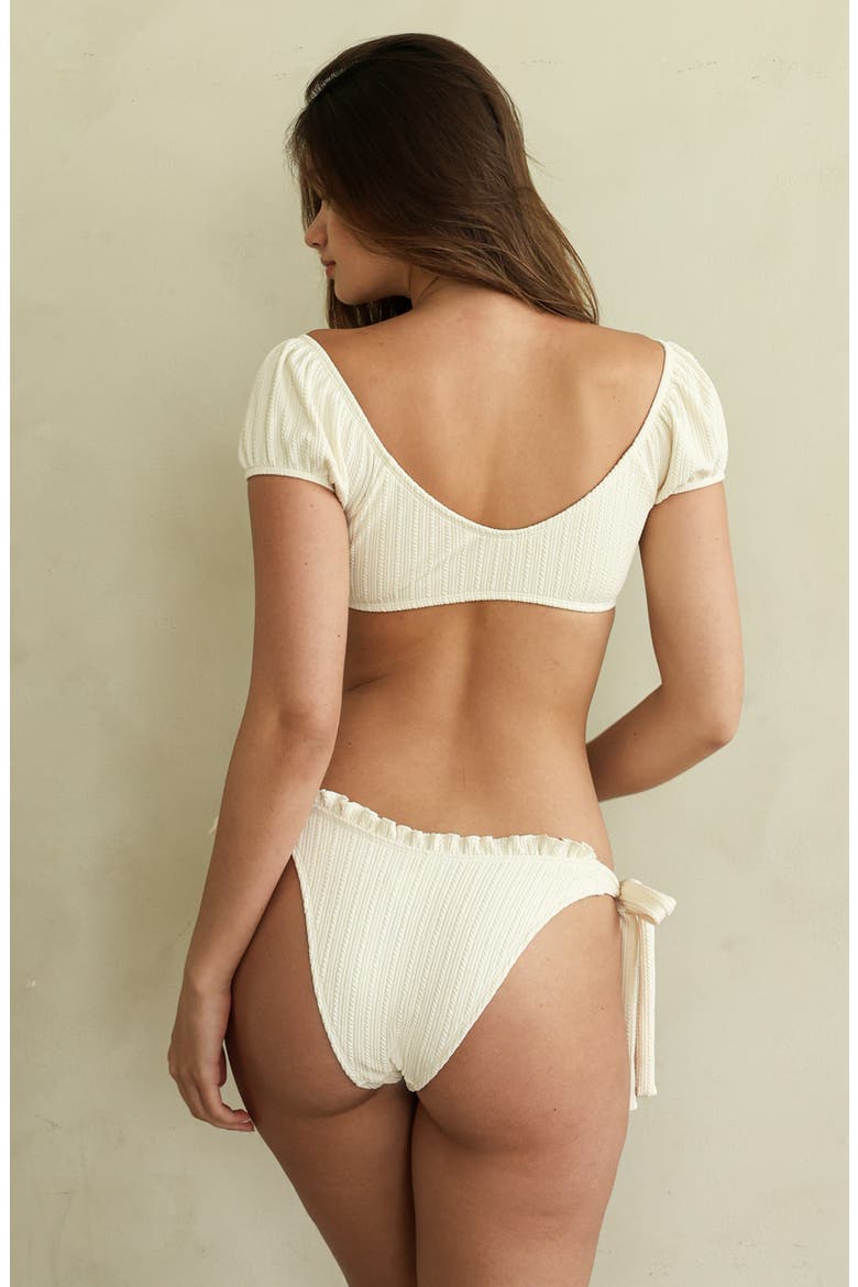 Barcelona Crop Top, Alternate, color, Gardenia Pointelle