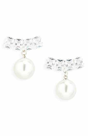 Tasha CZ & Faux Pearl Drop Earrings
