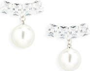 Tasha CZ & Faux Pearl Drop Earrings
