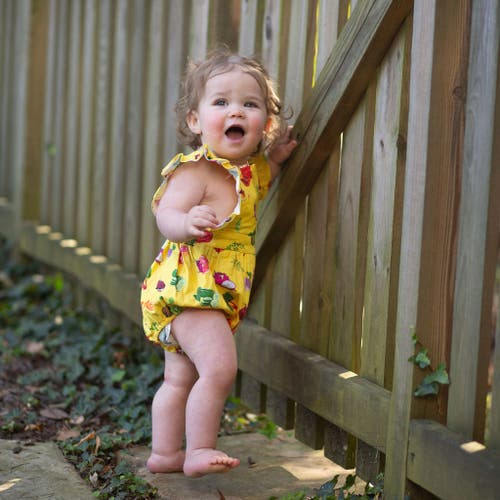 Worthy Threads Ruffle Sleeve Bubble Romper In Farmer's Market