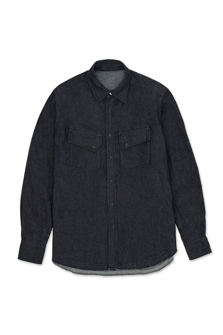 Pasadena Texan Denim Shirt, Main, color, Indigo Rinse
