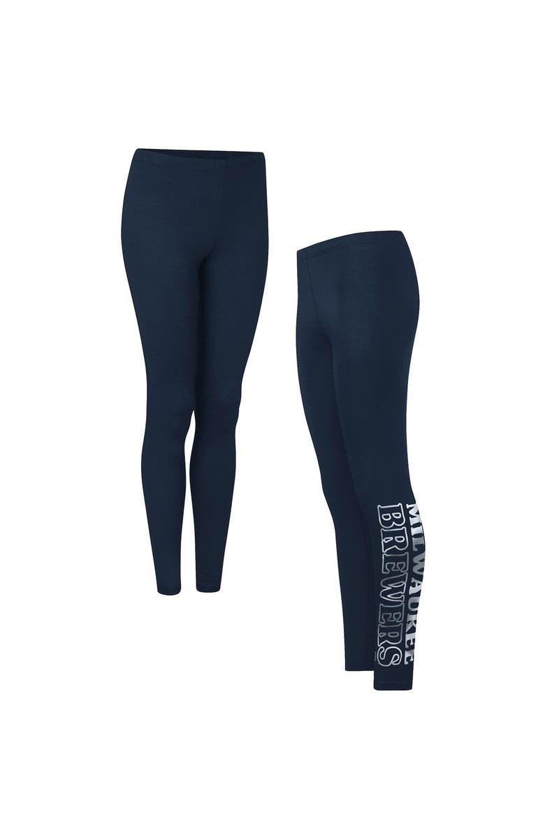 G-III 4HER BY CARL BANKS Women's G-III 4Her by Carl Banks Navy Milwaukee Brewers Stadium Leggings, Main, color, 