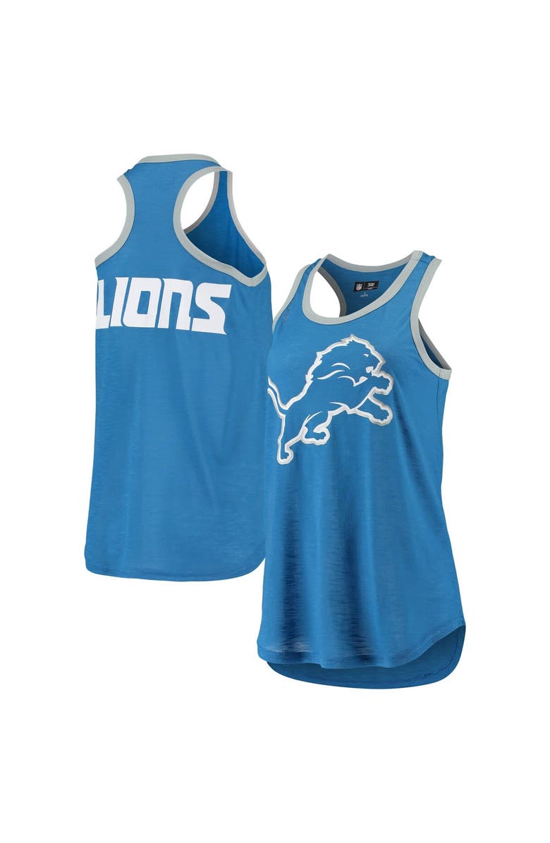 G-III 4HER BY CARL BANKS Women's G-III 4Her by Carl Banks Blue Detroit Lions Tater Tank Top, Main, color,