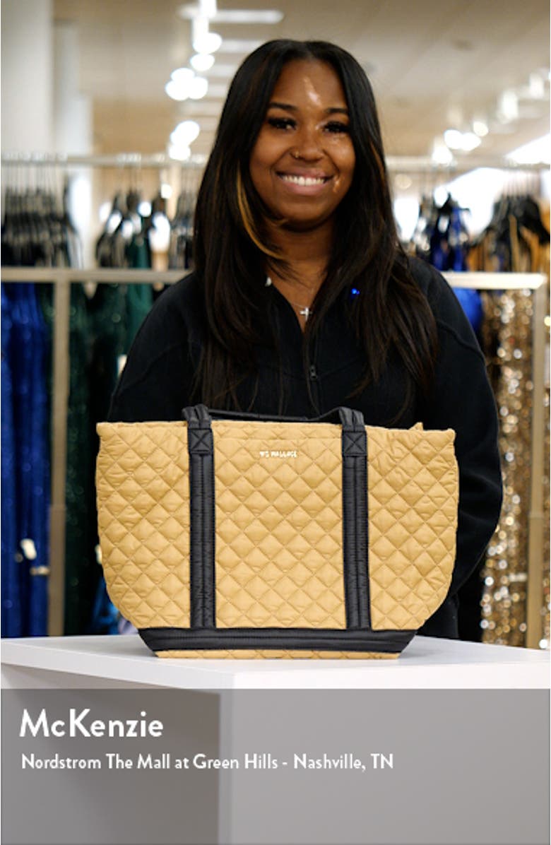 Medium Quilted Nylon Empire Tote, sales video thumbnail